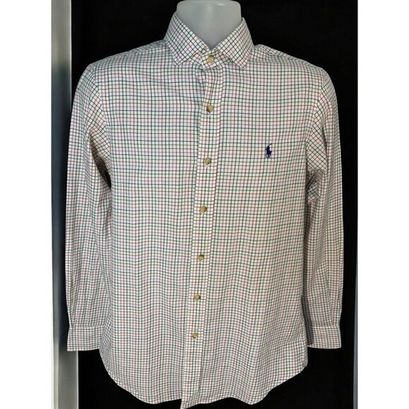 Polo Ralph Lauren Multicolor Small Plaid Long Sleeve Button Up Shirt Cotton - Picture 7 of 8
